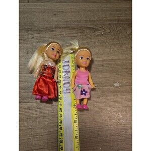 Greenbrier International Dollhouse Girl 4" Toy DollS SET OF 2